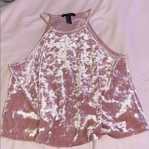 Pink Velvet Flowy Tank